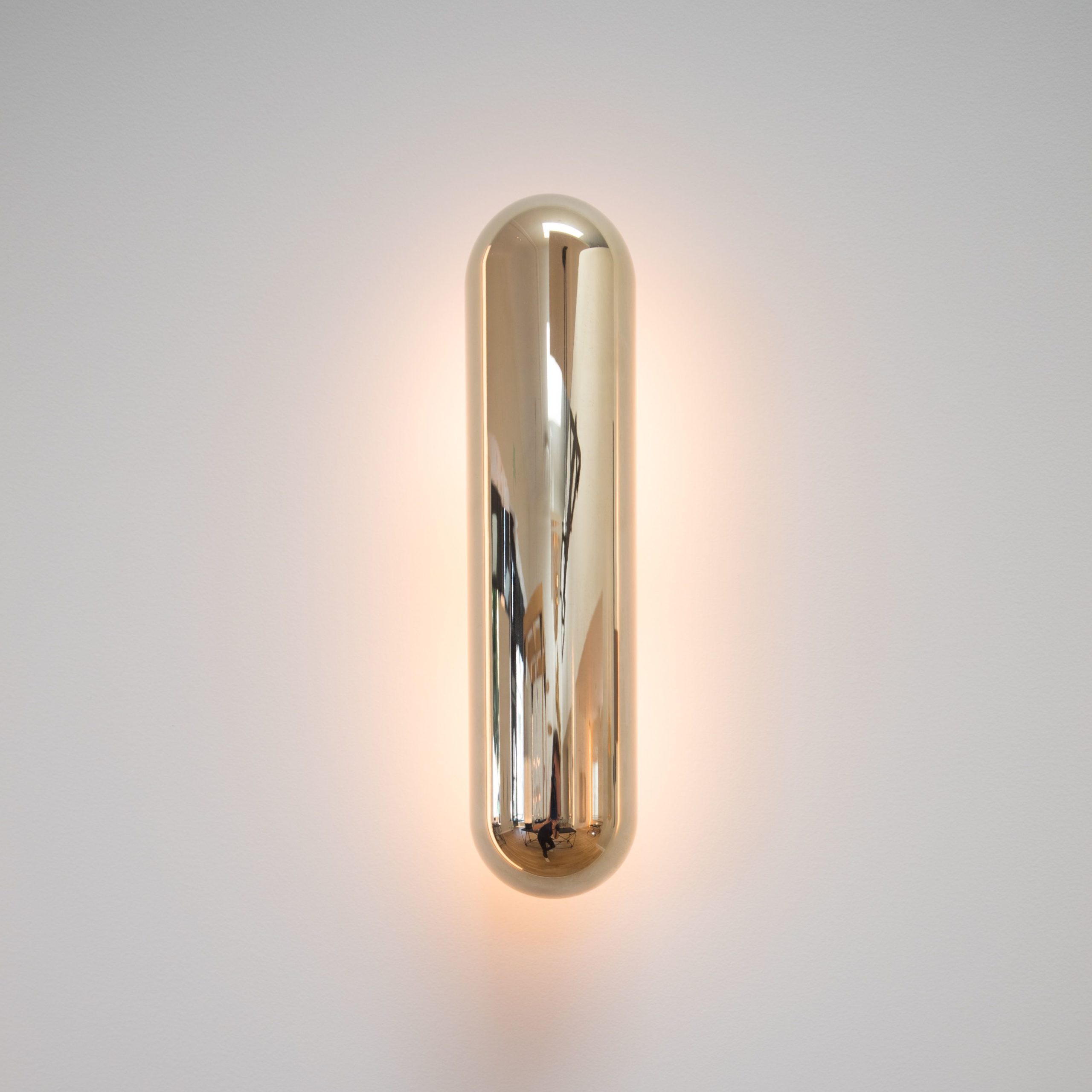Gélule sconce by Joseph Dirand for Ozone with pale gold finish