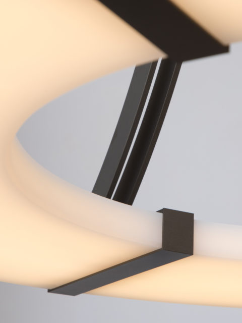 Zoom sur les matériaux du lustre Luxembourg de Wilmotte pour Ozone
