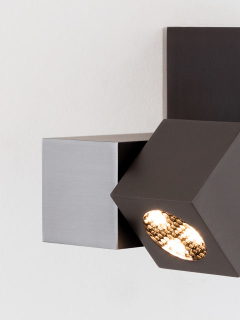 The Marienbad M wall light by Gounot & Jähnke mounted on a white wall