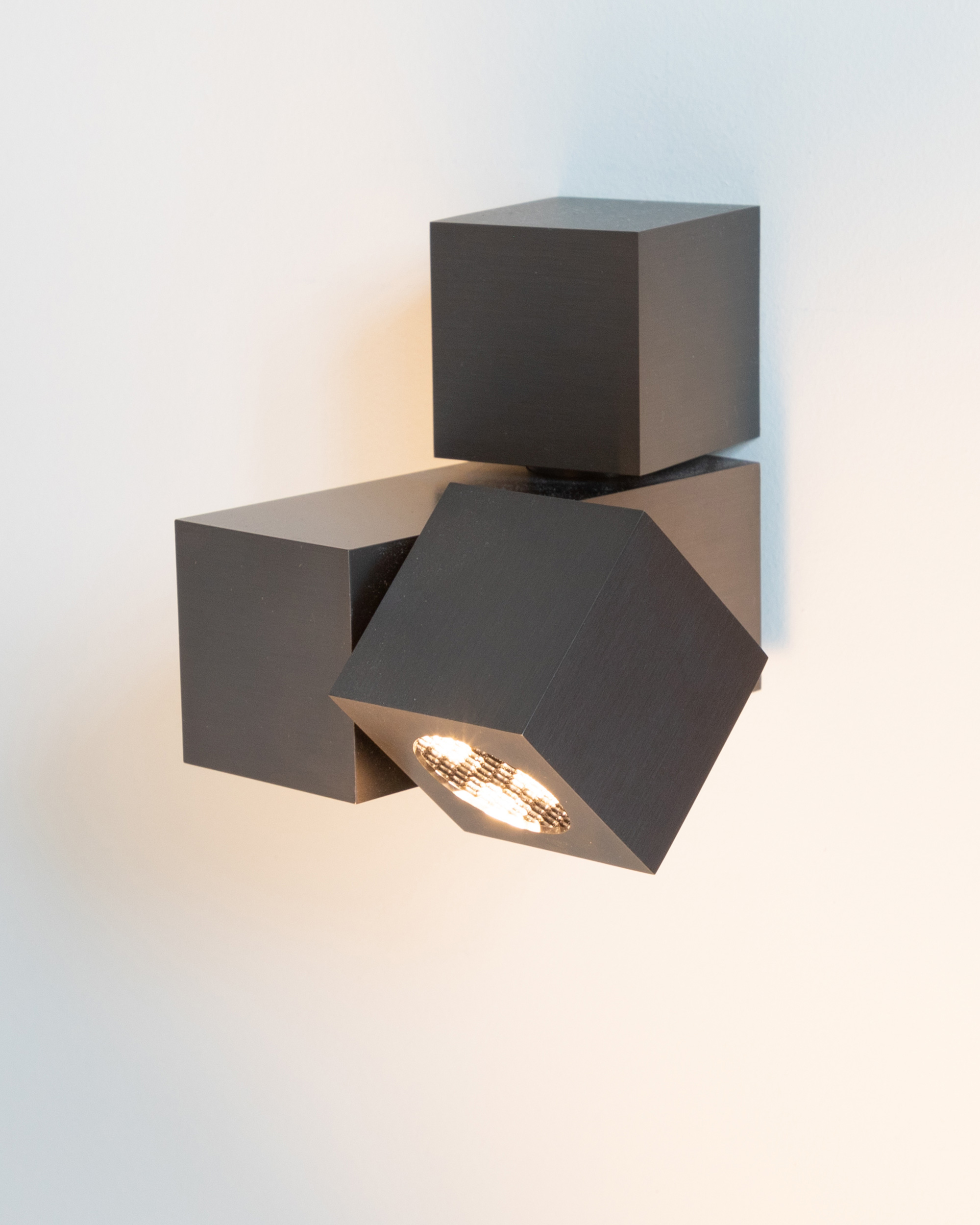 The Marienbad M wall light by Gounot & Jähnke mounted on a white wall