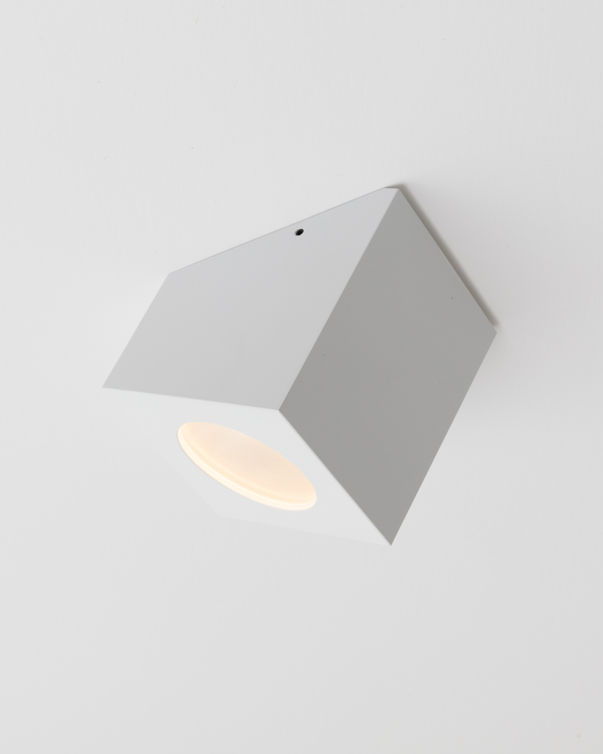 Marienbad S55 white angled cube spotlight by Gounot & Jähnke for Ozone