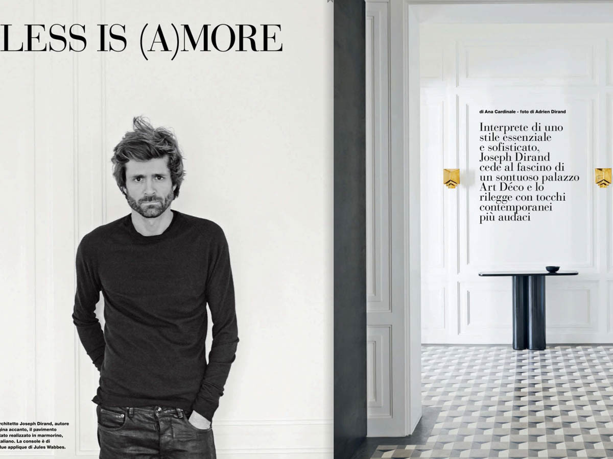 Joseph Dirand's portrait on the ELLE DECORATION magazine 2014