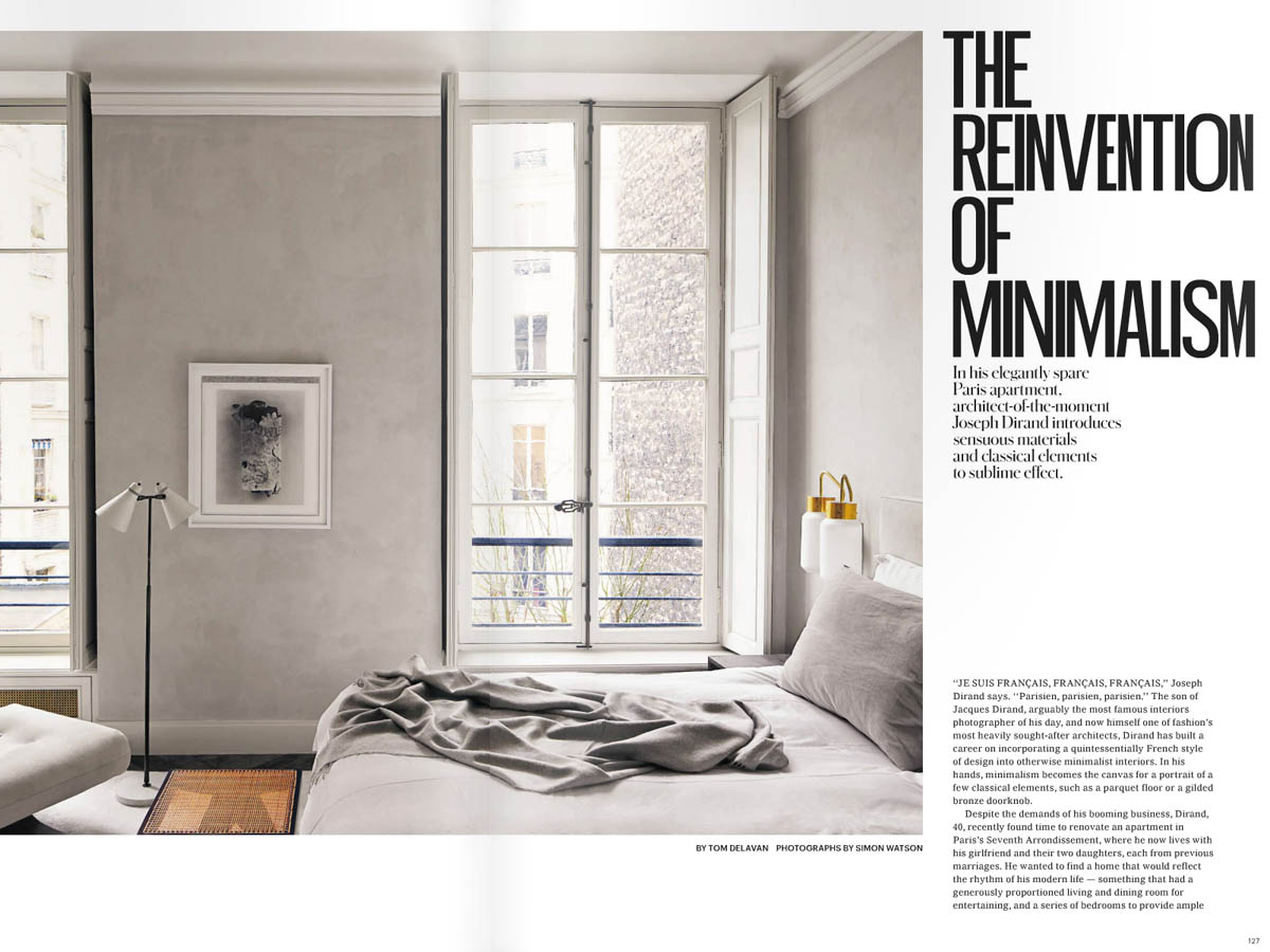 Joseph Dirand's parisian appartement on the NEW YORK TIMES STYLE magazine 2014