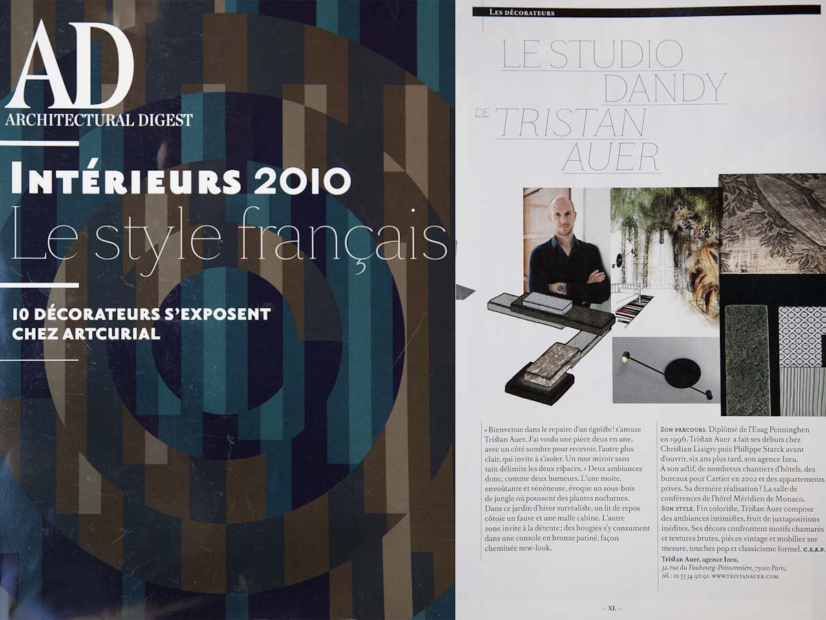 Cover of the AD Intérieurs 2010 magazine 