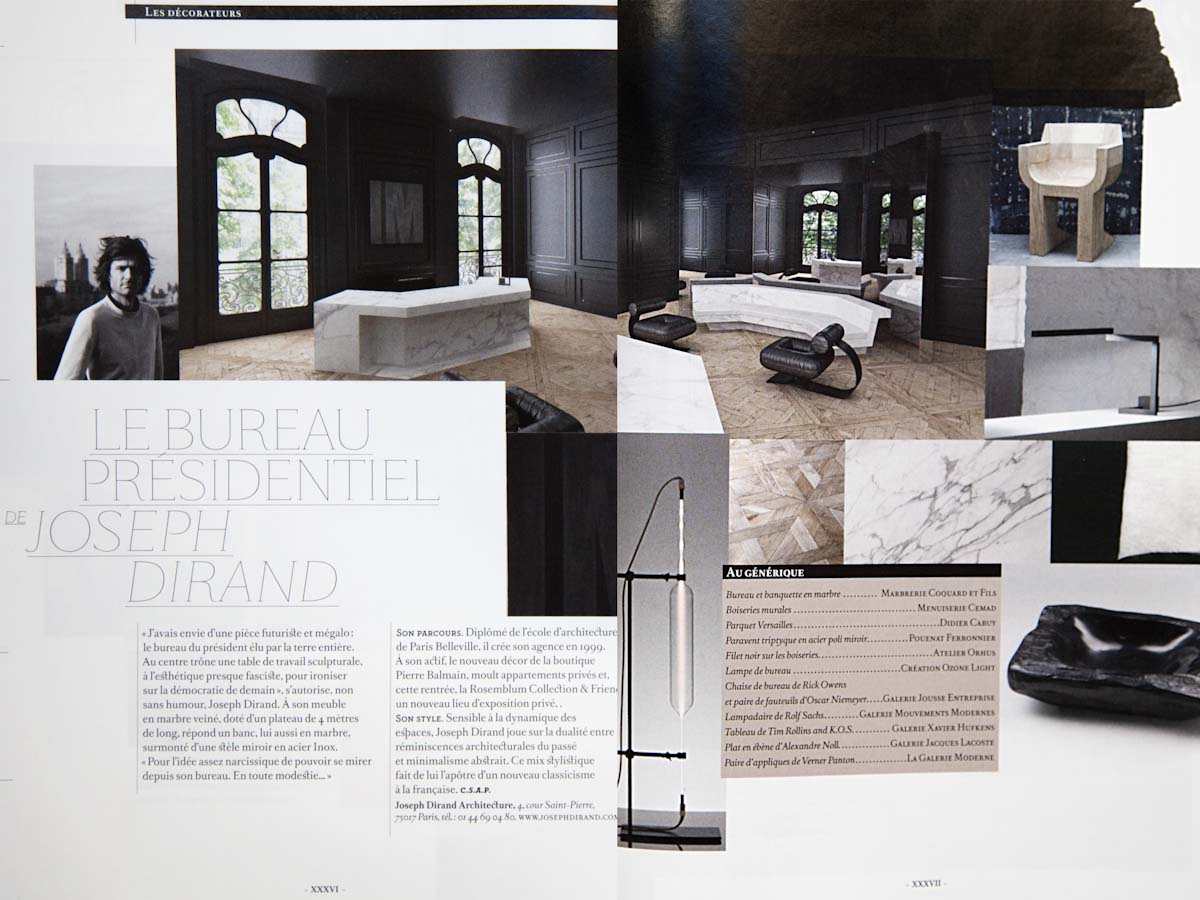 Untitled table lamp on the AD Intérieurs 2010 magazine