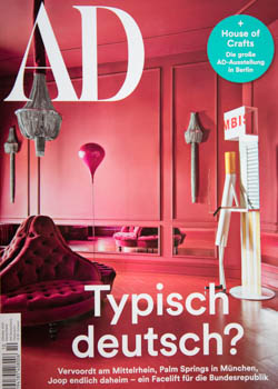 Cover of the ARCHITECTURAL DIGEST GERMANY magazine, October 2019 edition