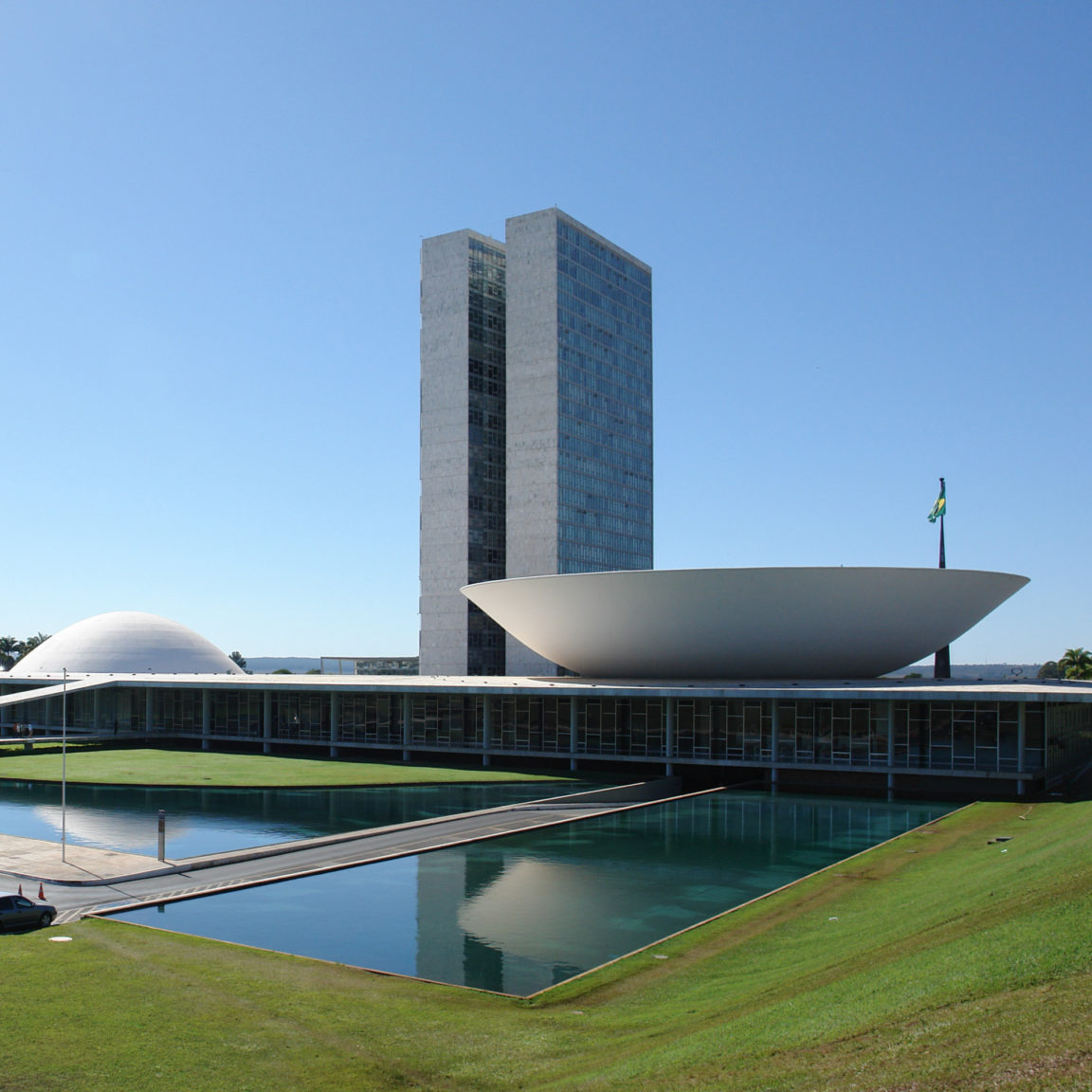 Photo of the National Congress of Brazil. Ozone project featuring the Brasilia collection by Michel Boyer