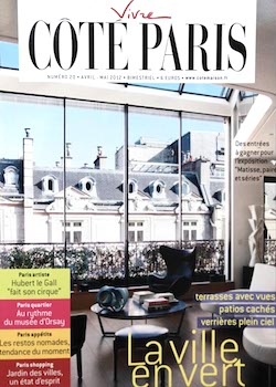 Cover of the Vivre Côté Paris magazine, April - May 2012 issue