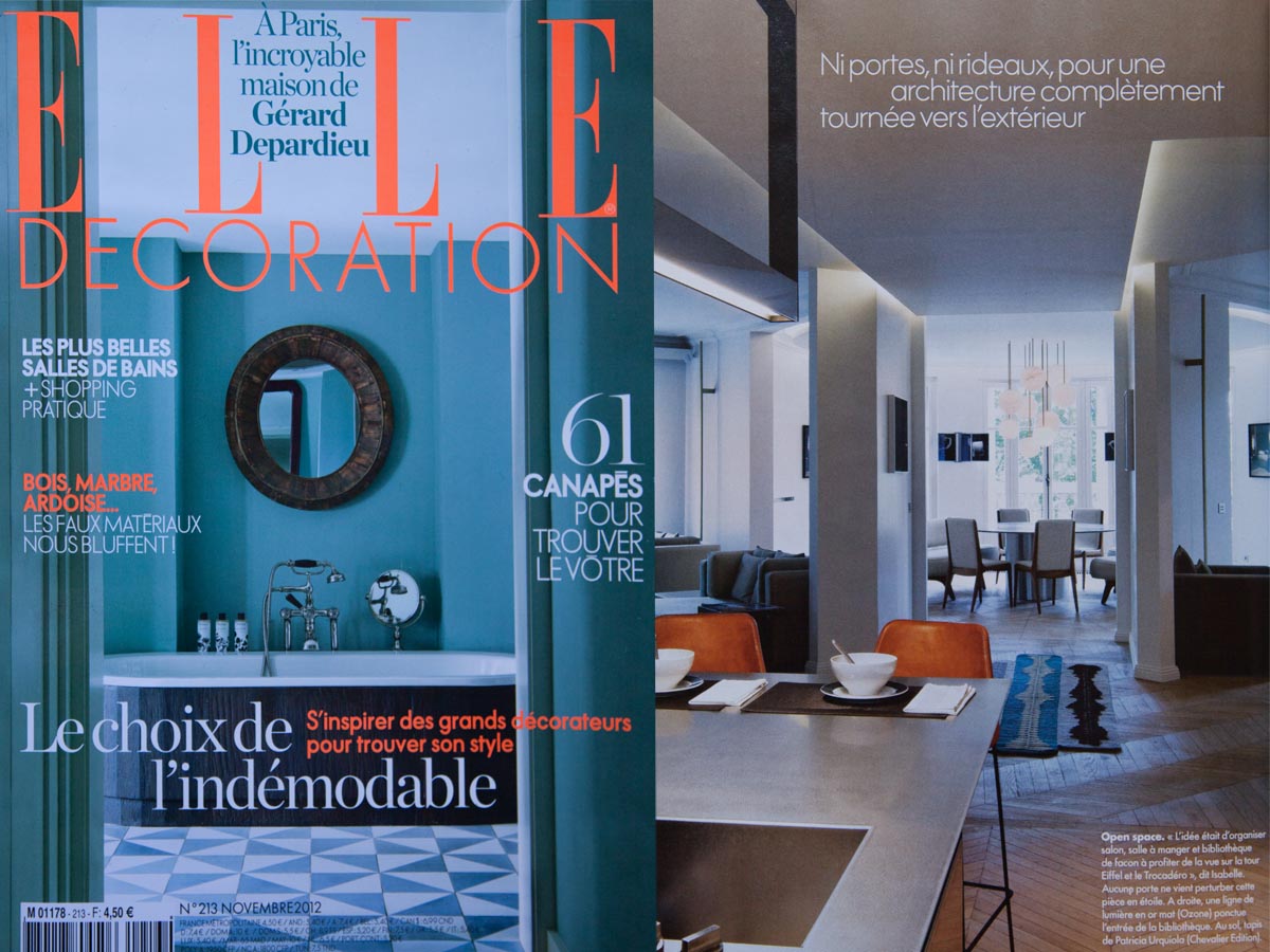 Untitled H sconce by Gounot & Jähnke on the ELLE Decoration magazine, November 2012 issue