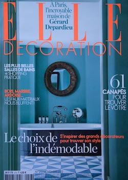 Cover of the ELLE Decoration magazine, November 2012 issue