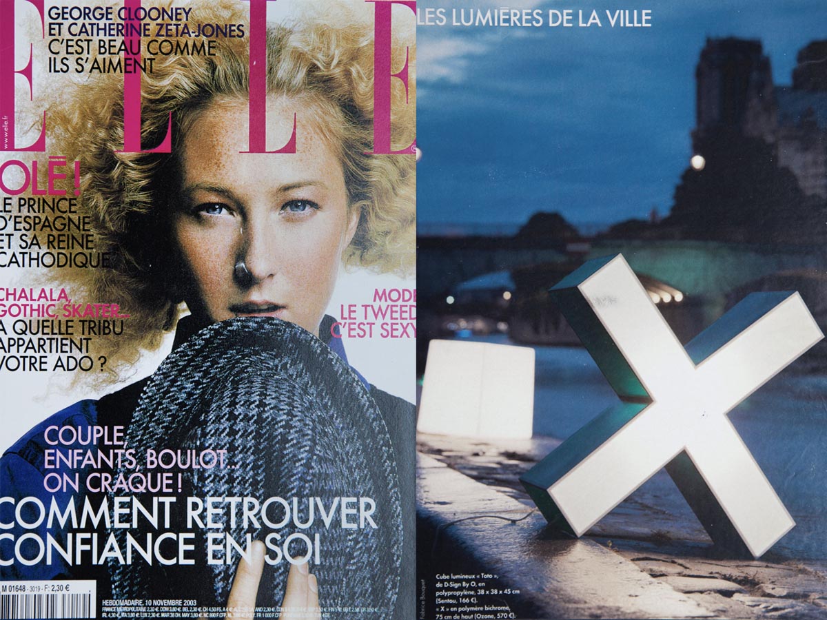 X light by Gounot & Jähnke on ELLE France magazine 2003