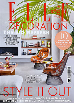 Cover of the ELLE DECORATION UK magazine, June 2021 edition