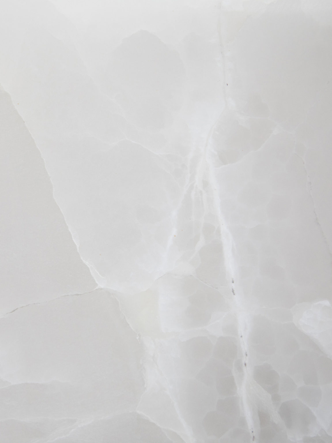 Honed white onyx