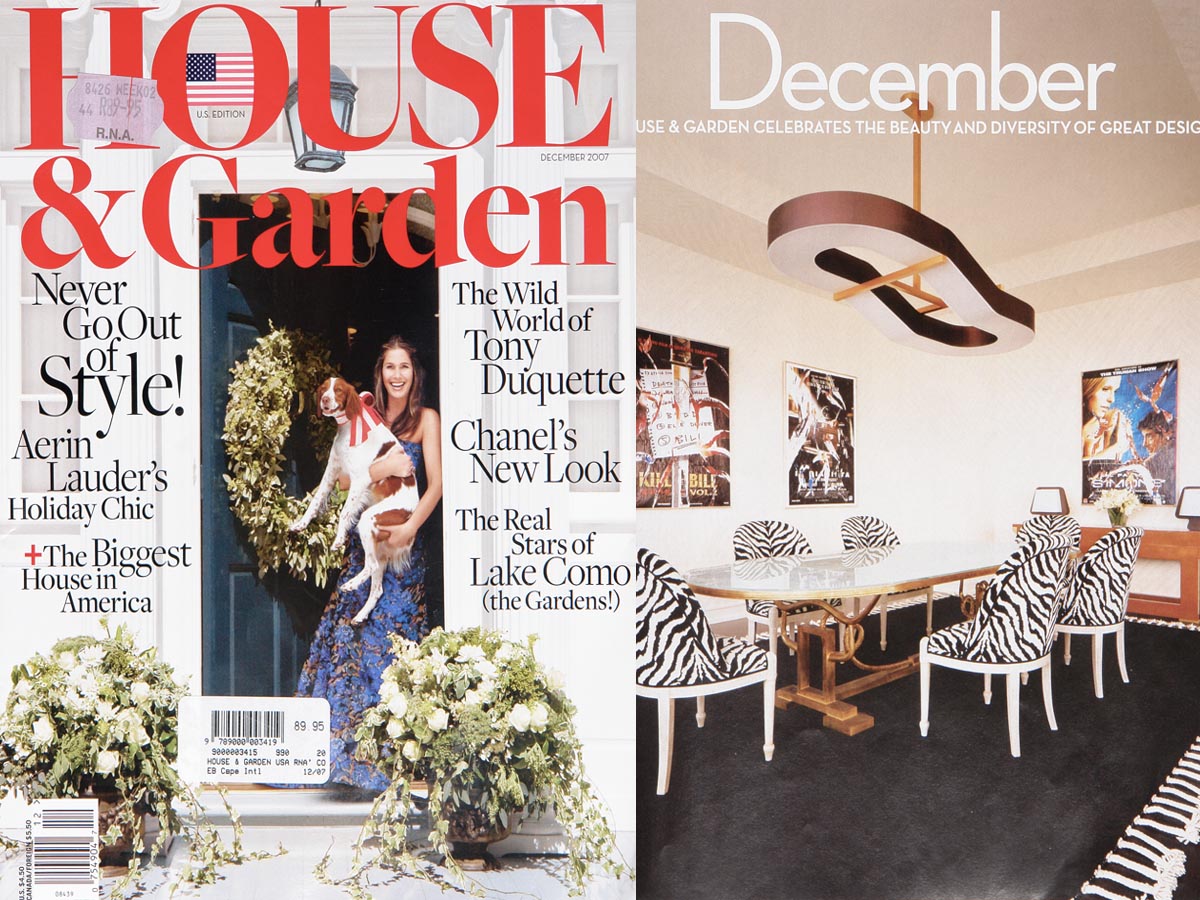 Cover of the House & Garden magazine, December 2008 issue