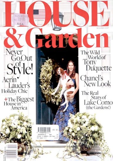 Cover of the House & Garden magazine, December 2008 issue