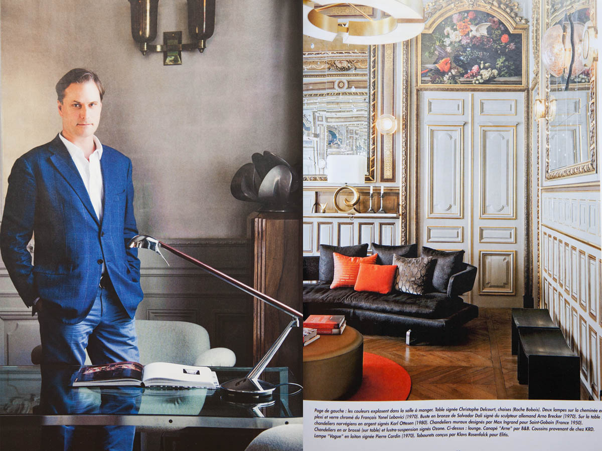 Classique V chandelier by Gounot & Jähnke on the Les plus beaux intérieurs magazine, December 2013 edition
