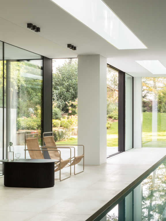 Marienbad S black spots in a large veranda opening onto the garden