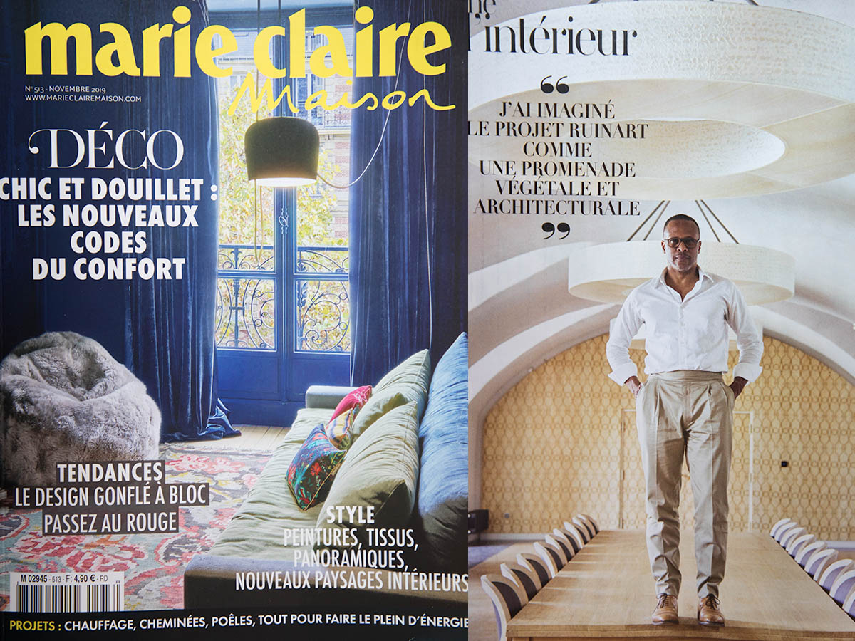 Ruinart project in the MARIE CLAIRE MAISON magazine, November 2019 edition