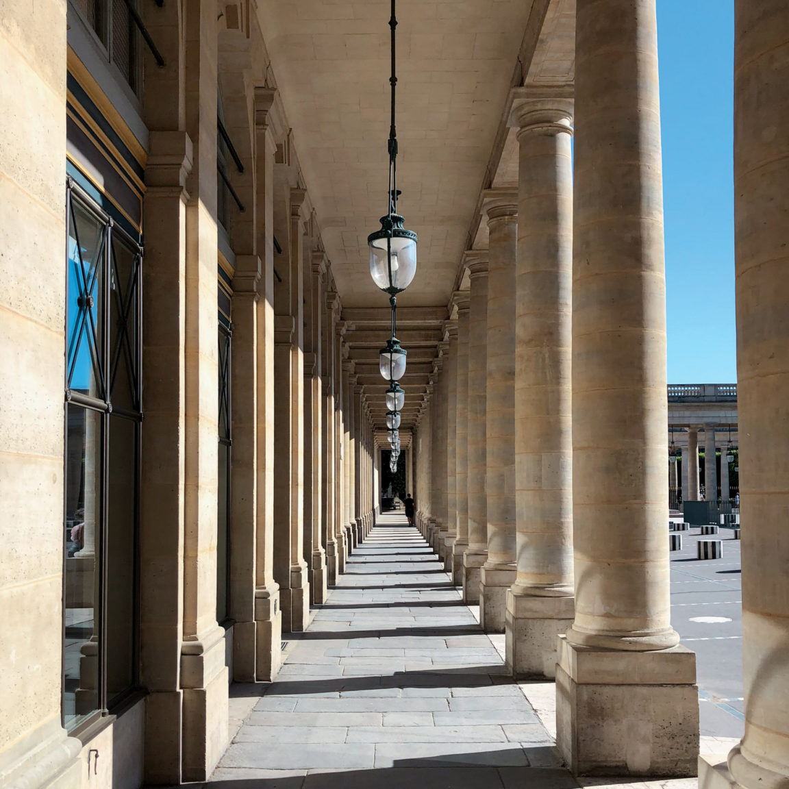 The garden of the Palais Royal in Paris