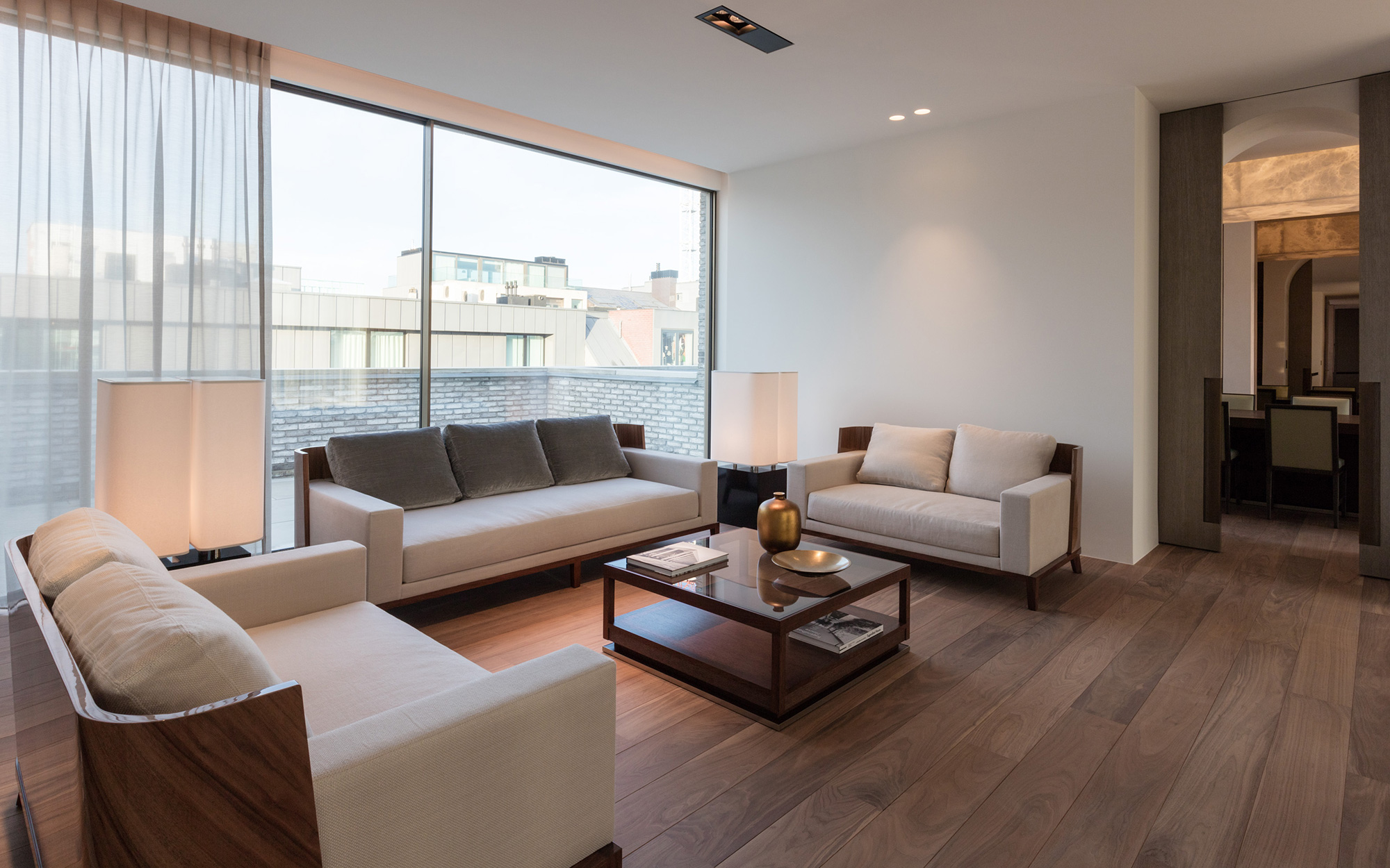 Brasilia floor lamps on the living room of Glenn Sestig Anvers project