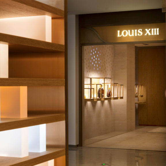 Lamps designed for our retail project Louis XIII, for Ozone.