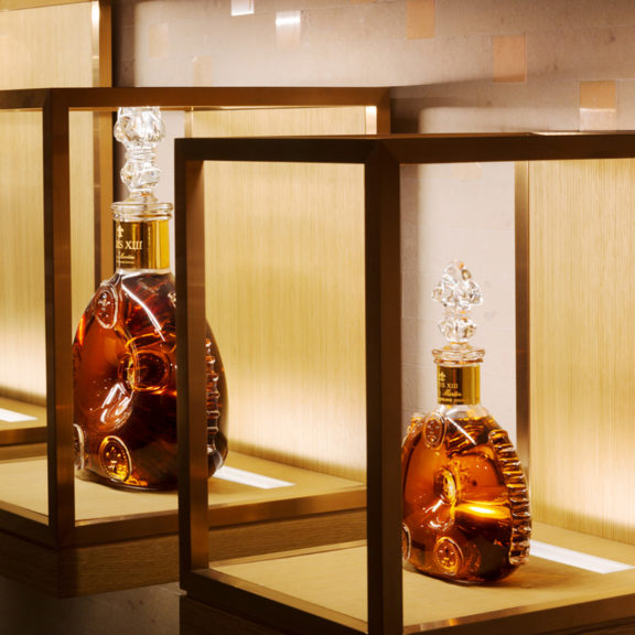 Lamps designed for our retail project Louis XIII, for Ozone.