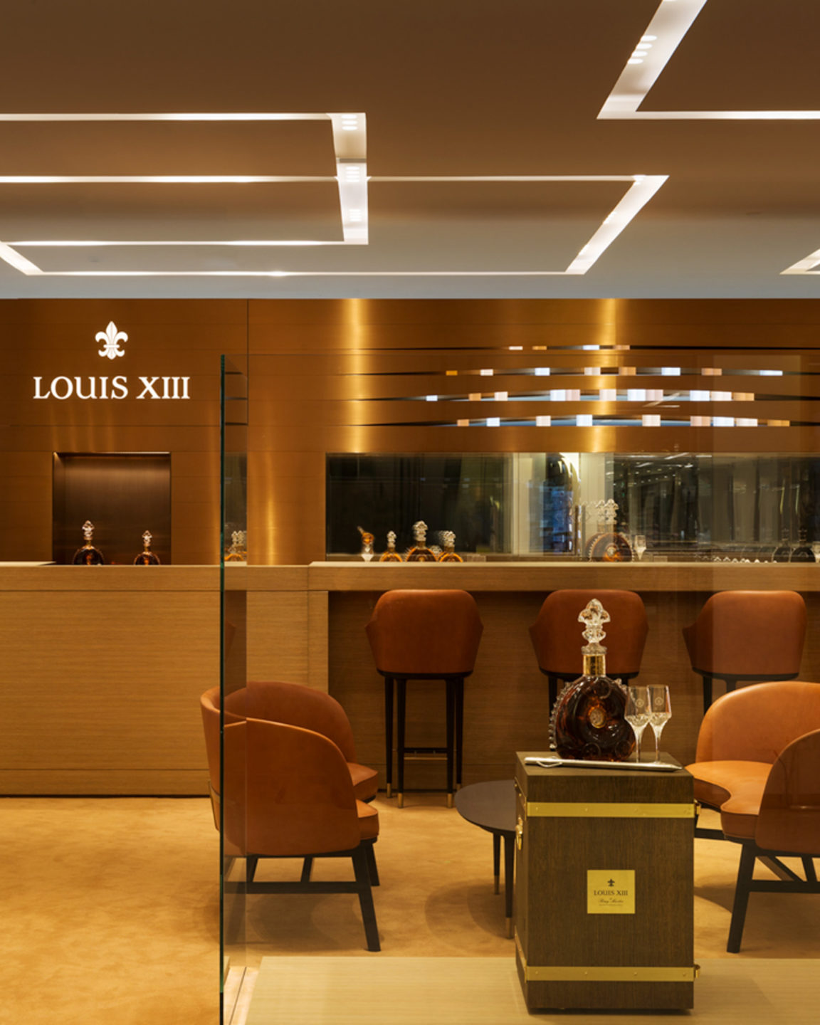 Lamps designed for our retail project Louis XIII, for Ozone.