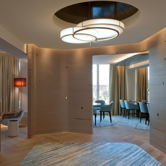 Ozone Light chandelier in the reception hall of the Ritz Carlton in Wolfsburg, Germany