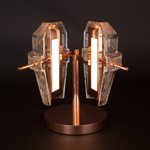 Table lamp Matrice designed by Saint Louis in our partnership project, for Ozone