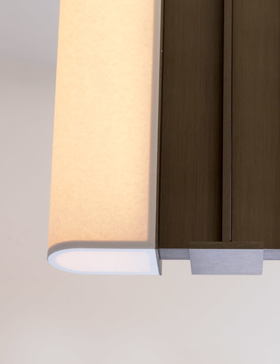 Focus on the materials used for the Tennessee S2 pendant light by Glenn Sestig for Ozone