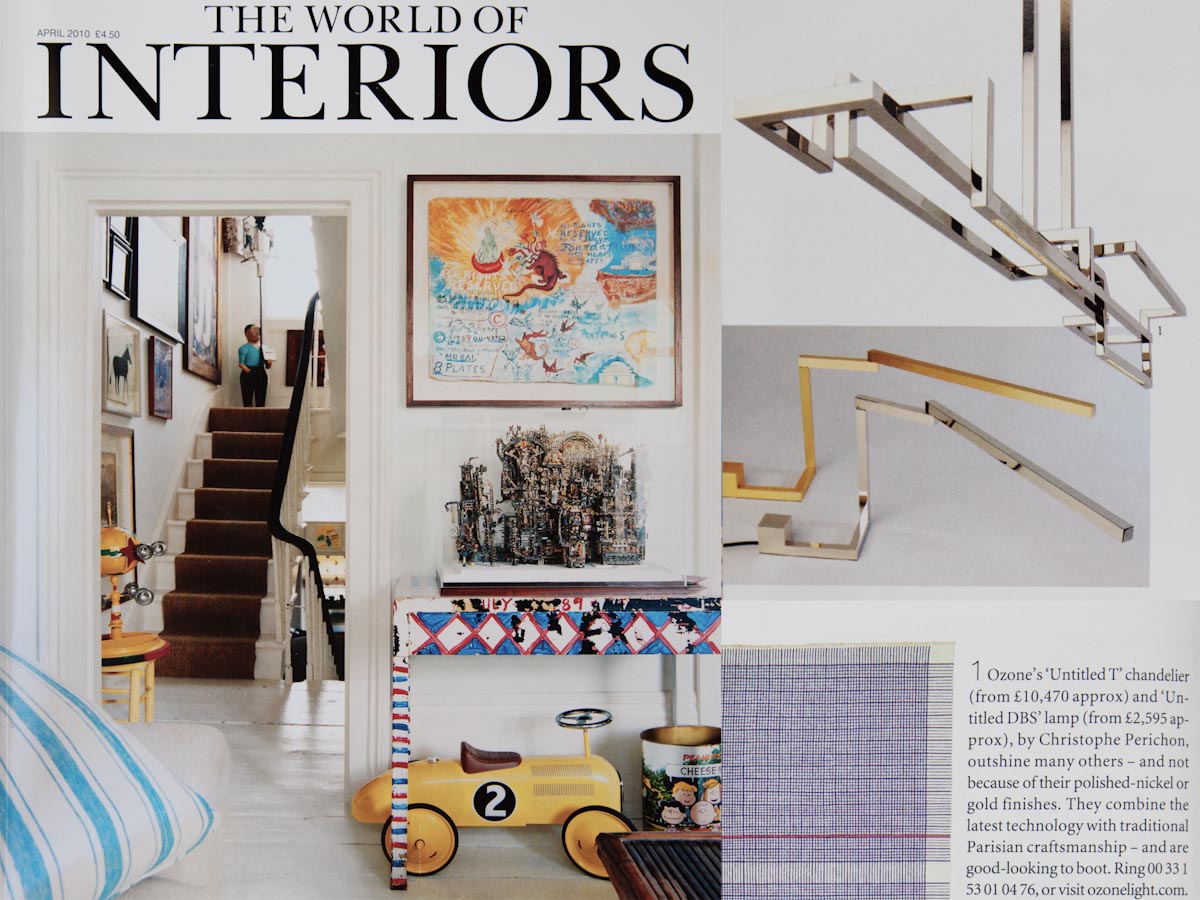 Untitled lighting collection featured in The World of Interiors magazine, April 2010 issue