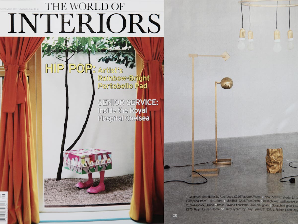 The Marienbad L floor lamp by Gounot & Jähnke on The world of interiors 2011 magazine