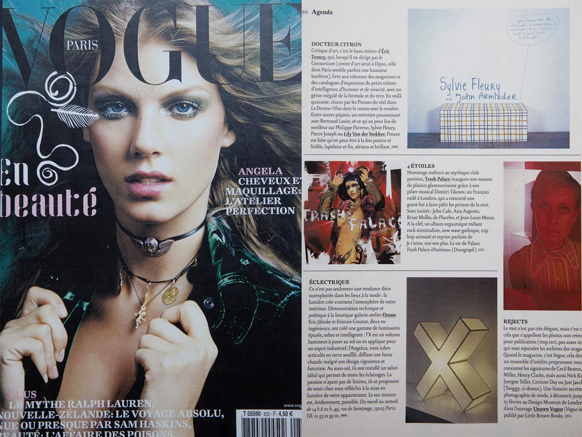 X light by Gounot & Jähnke on Vogue Paris magazine 2003