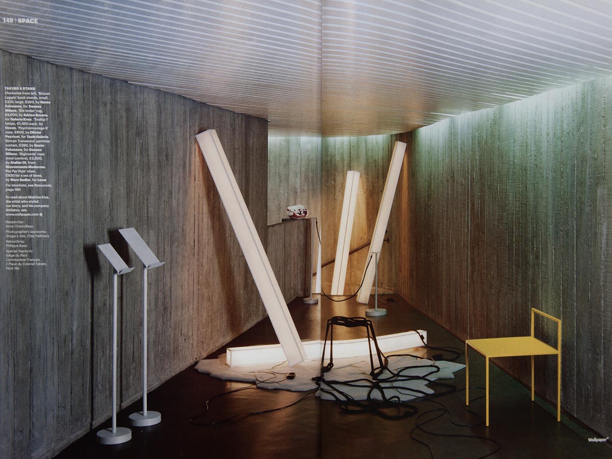 Line L sconces on the Wallpaper* magazine, December 2009 issue