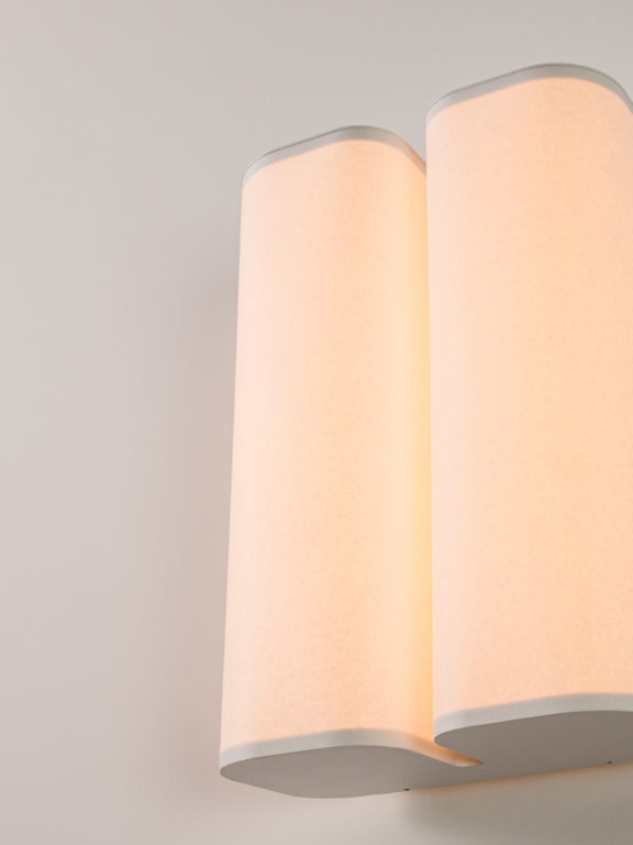 The Brasilia A white paper sconce by Michel Boyer for Ozone
