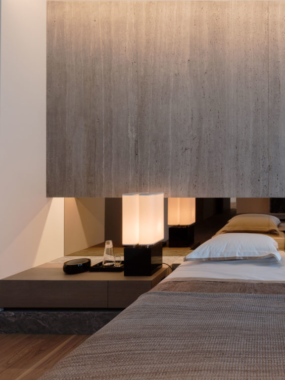 Brasilia LP table lamp by Michel Boyer for Ozone used as a bedside lamp