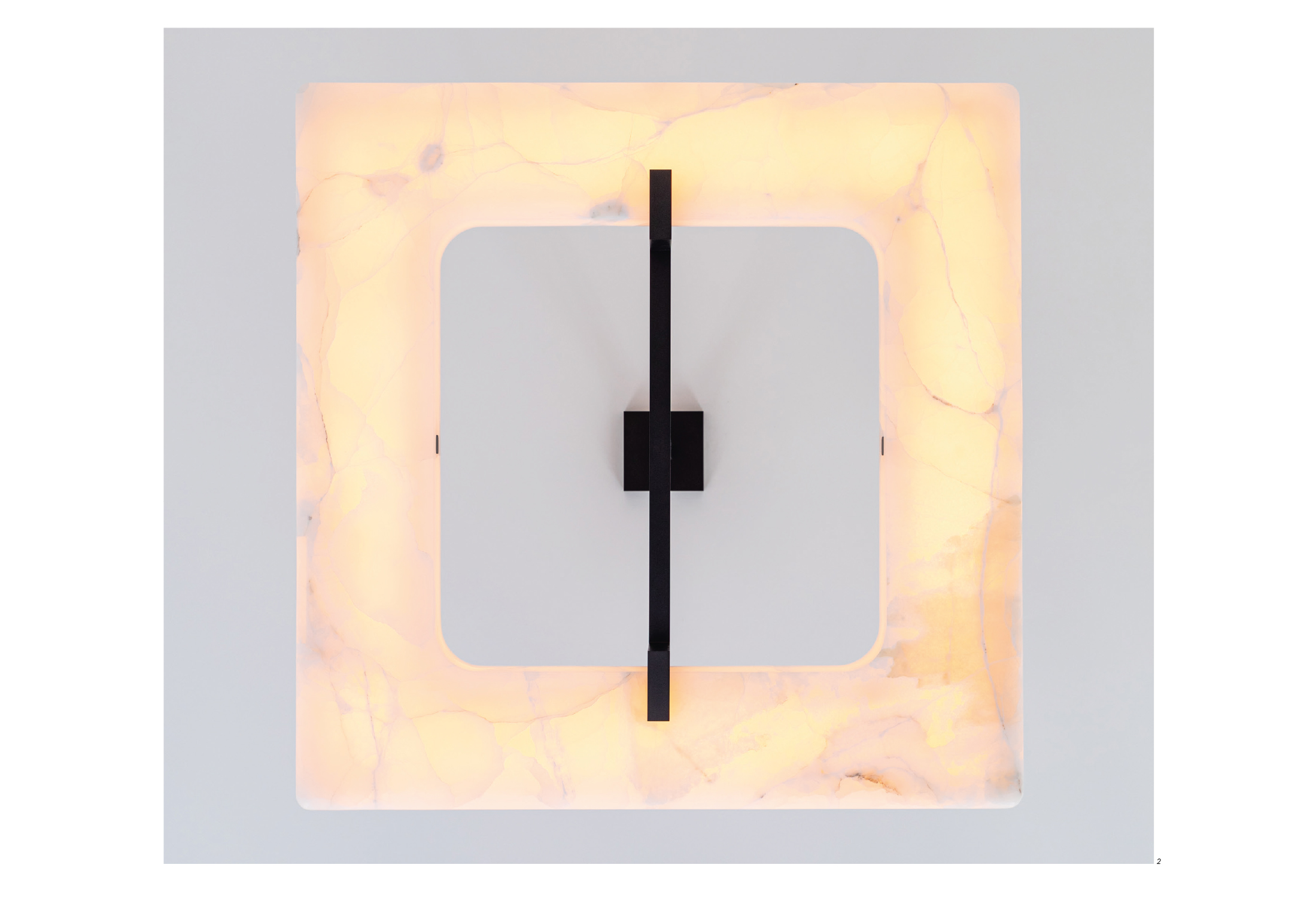 Embrun L square onyx chandelier by Gounot & Jähnke for Ozone
