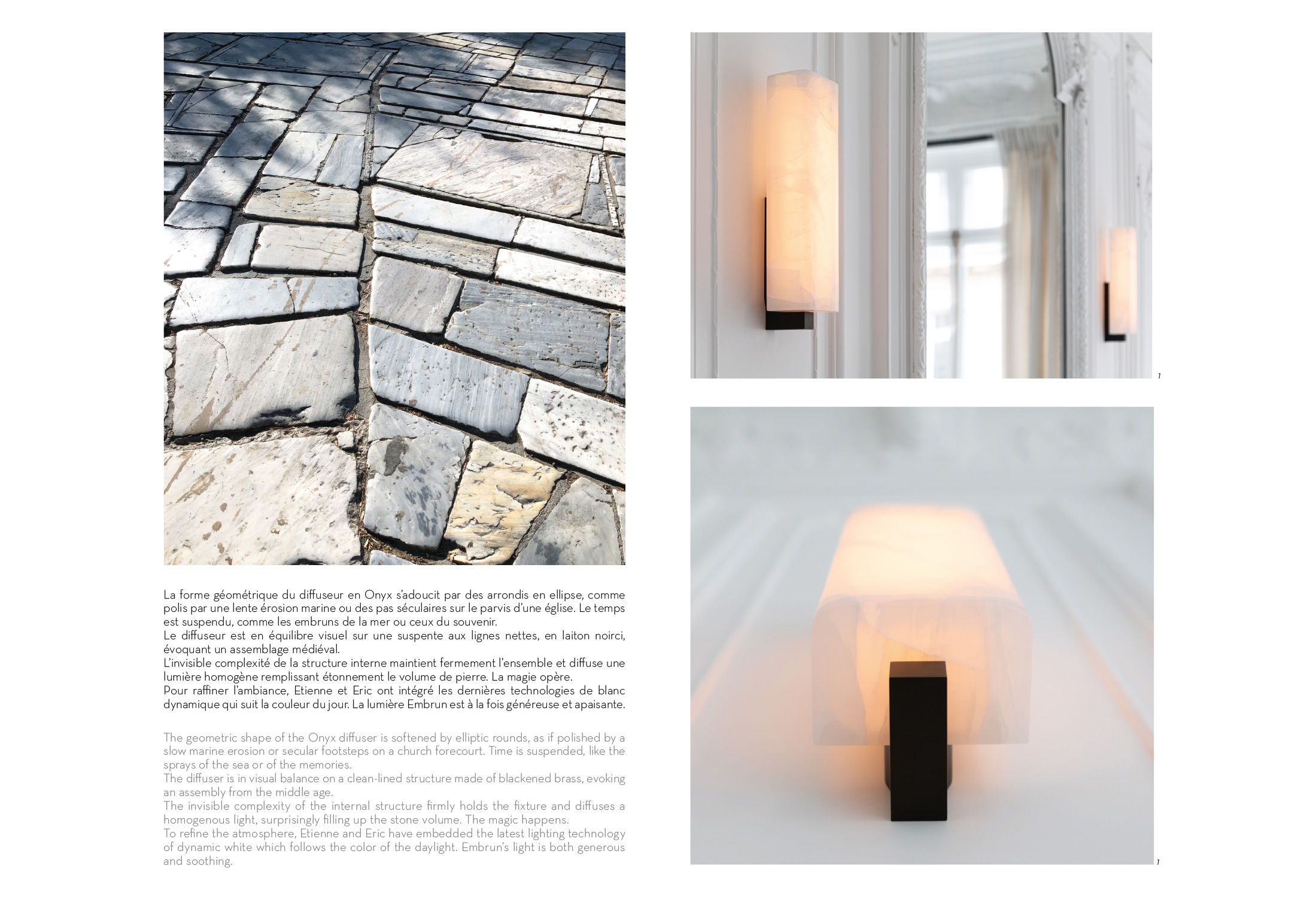 Embrun ozone lighting collection booklet - creative process by Gounot & Jähnke
