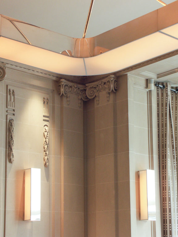Two Line V wall lights by Gounot & Jähnke in an exceptional setting