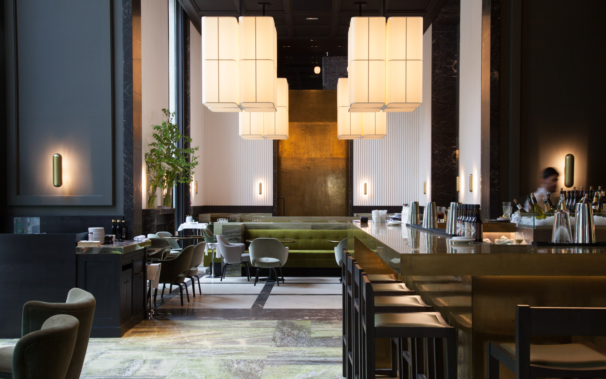 Monsieur Bleu restaurant in Paris by Joseph Dirand