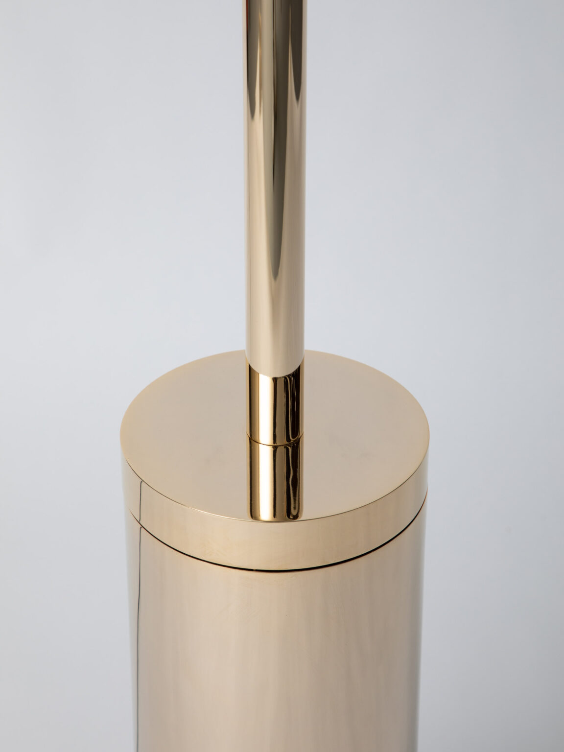 Close-up of the pale gold base of the Montmartre floor lamp by Régis Botta for Ozone