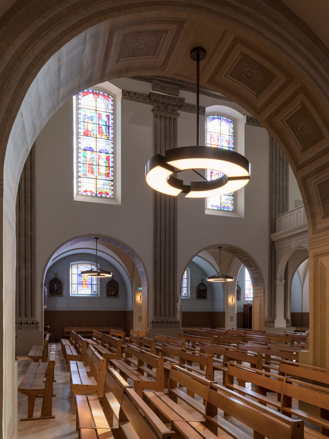 Inside of the Saint-Louis church in Fontainebleau, France