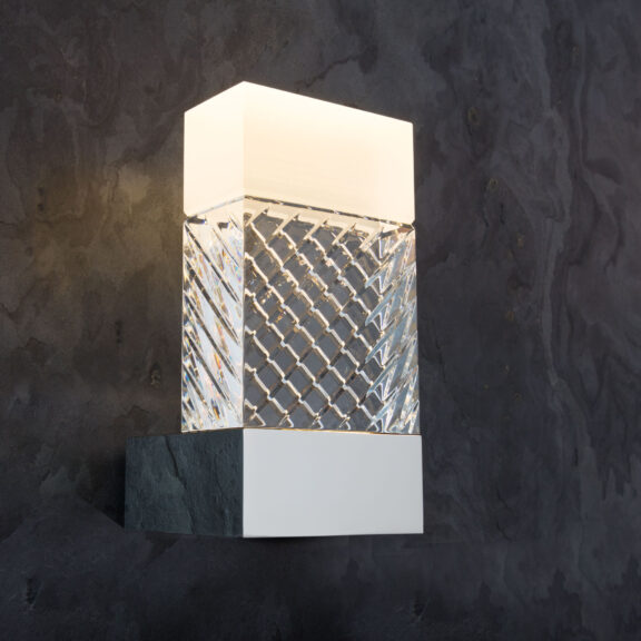 Quartz sconce with crystal by Saint-Louis x Ozone Light
