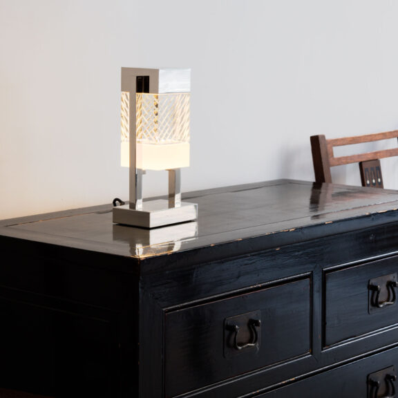 Quartz crystal table lamp by Saint-Louis x Ozone Light