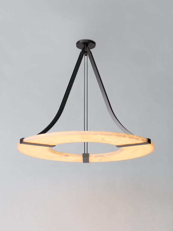 Lustre circulaire Luxembourg Onyx par Jean-Michel Wilmotte pour Ozone