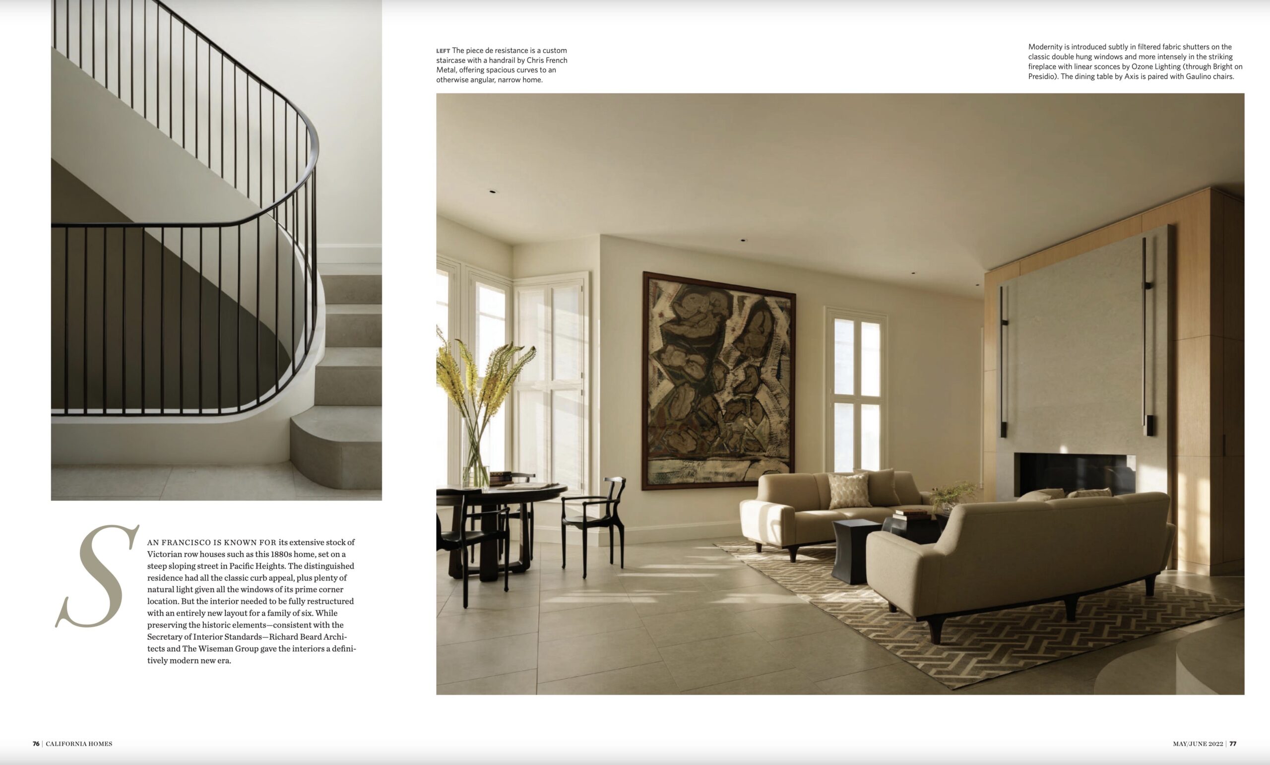 Untitled H sconces by Gounot & Jähnke for the California Homes magazine