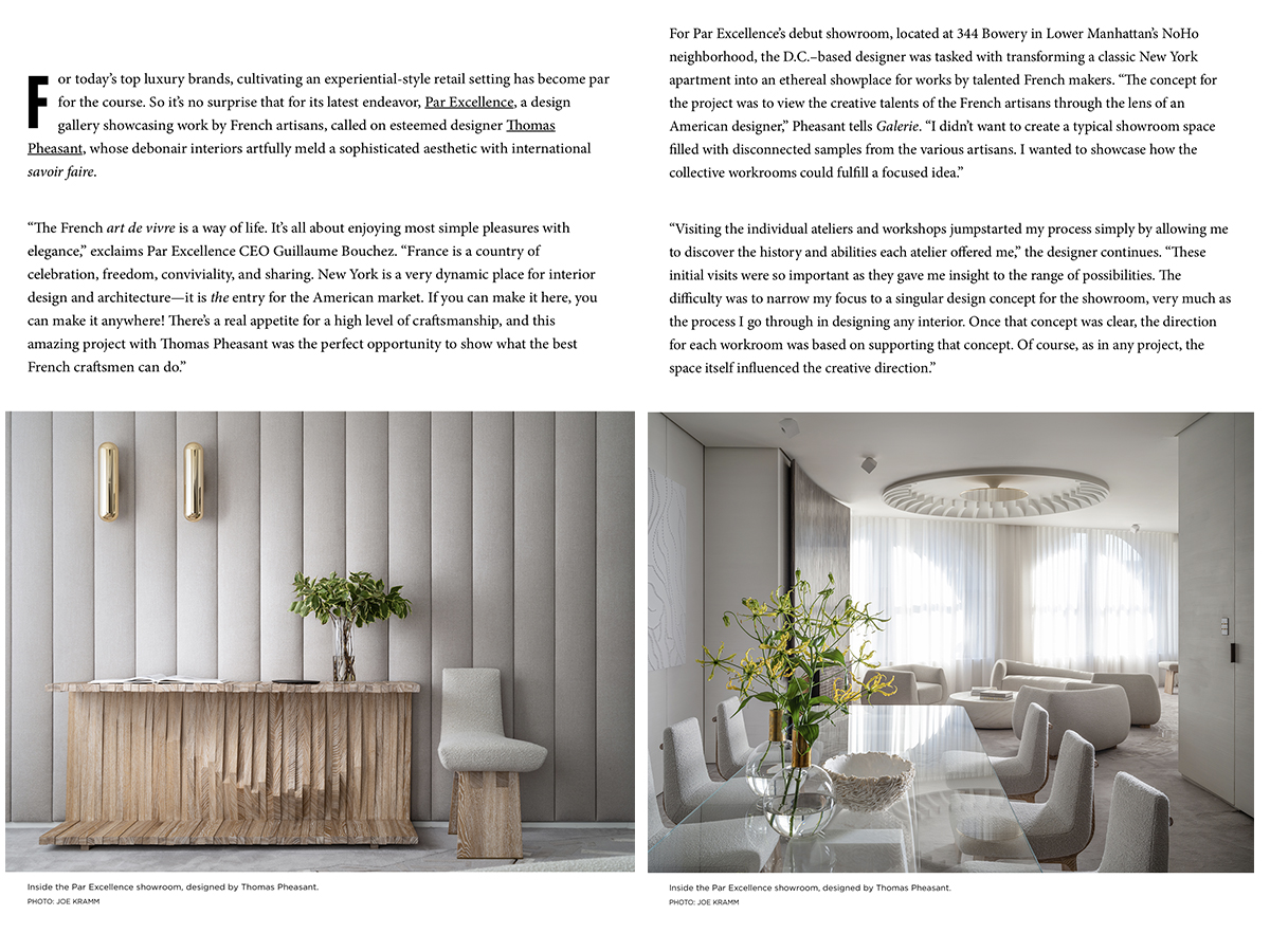 344 Bowery showroom in New York by Par Excellence for the Galerie Magazine