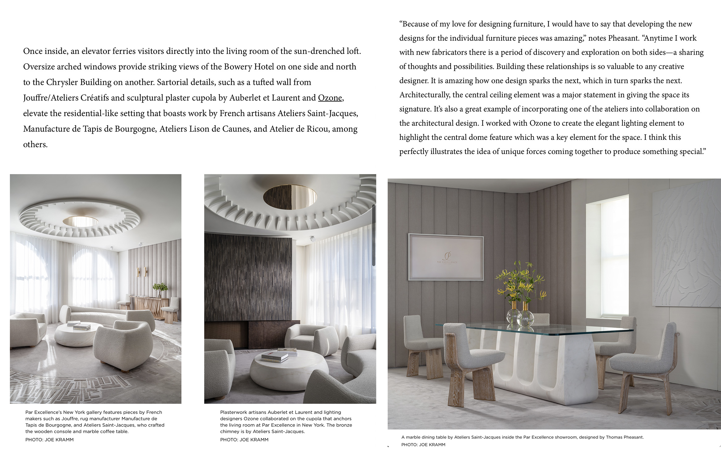 Showroom Par Excellence for the 2023 edition of Galerie magazine 