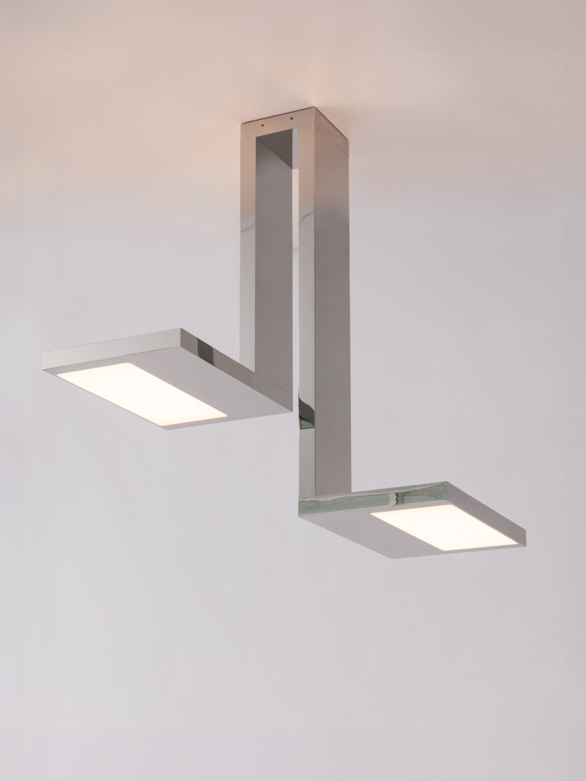 Furtiv S mirror nickel pendant lamp by Gaëlle Lauriot-Prévost and Dominique Perrault for Ozone