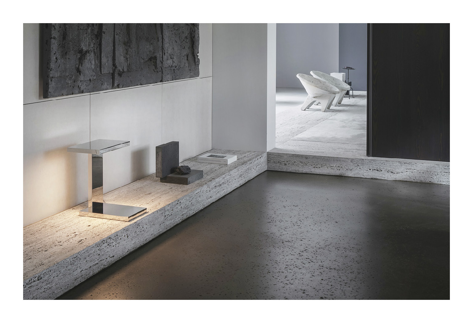 Furtiv LP table lamp in mirror nickel Gaëlle Lauriot-Prevost and Dominique Perrault